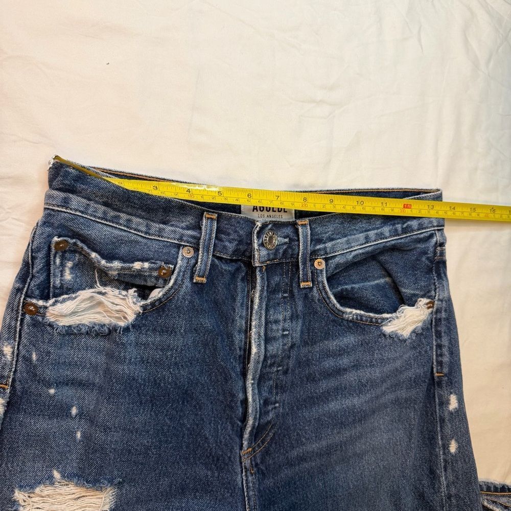 Agolde Pinch Waist High Rise 90s Loose Fit Psyche distressed straight jeans 25 - Picture 6 of 11